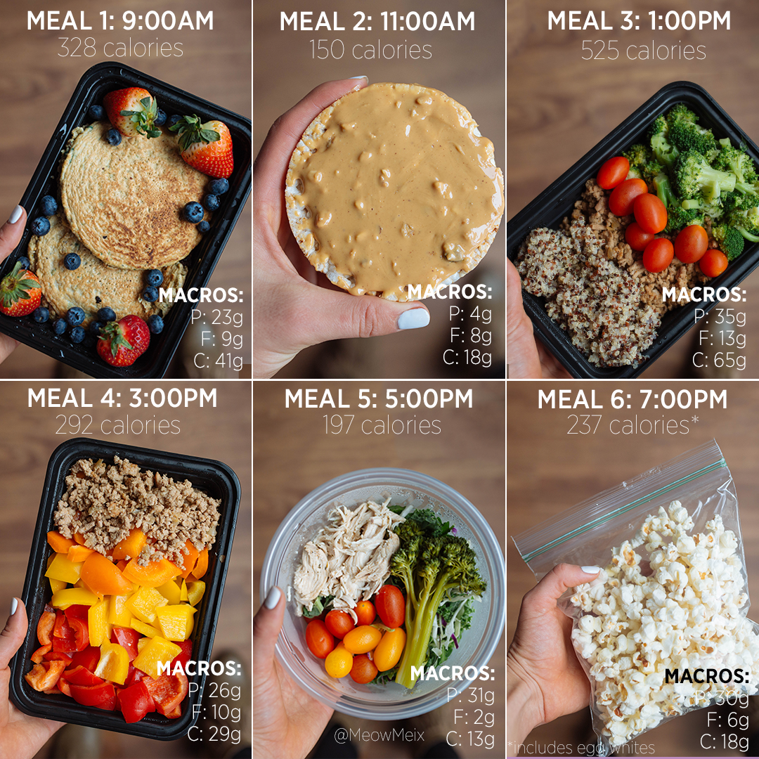 4 Day Meal Prep Plan with Grocery List + Sample Macro Breakdown - MeowMeix